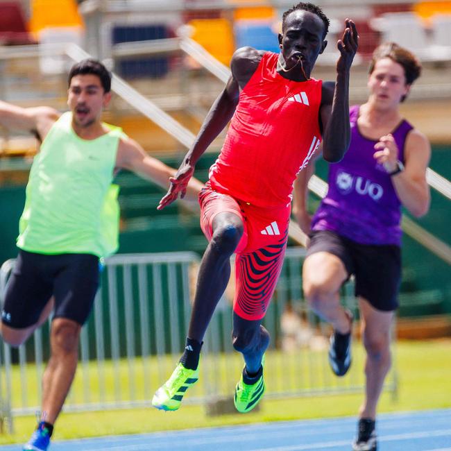 Australia's Gout Gout competes in the men's 200m heats.