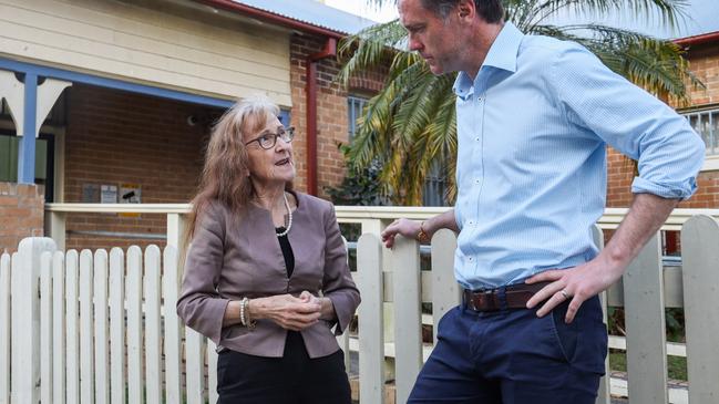 Lismore MP Janelle Saffin and NSW Premier Chris Minns standing outside Murwillumbah Police Station on June 20, 2024. Picture: Supplied.