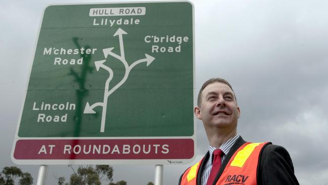 The RACV’s Peter Daly at the Five Ways intersection in Mooroolbark.