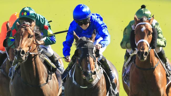 Flit takes down a big scalp with Alligator Blood (left). Picture: Getty Images