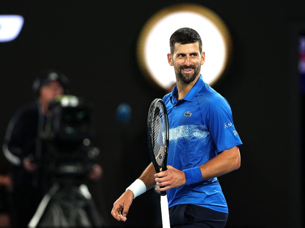 Serbia's Novak Djokovic reacts to a point during his win against Spain's Carlos Alcaraz. Picture: AFP