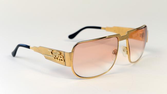 Elvis Presley’s gold sunglasses. Picture: EPE.