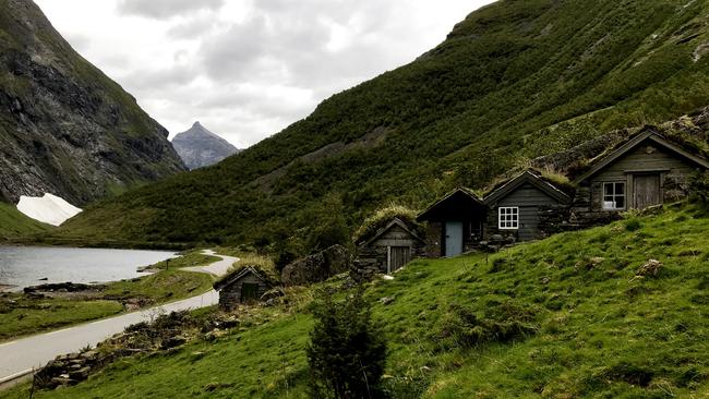 Shepherds huts at Norangfjord, Norway. Picture: Penny Hunter