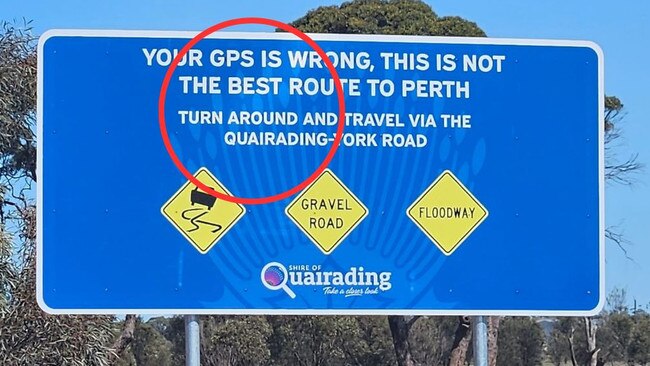 The bizarre sign has sparked the attention of people online. Picture: Facebook