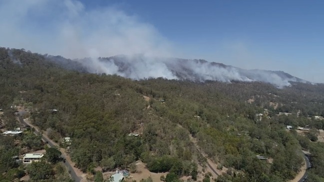 Bushfire burns in the Gold Coast Hinterland