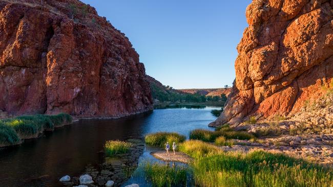 Glen Helen Gorge is located 132 kilometres from Alice Springs in the western reaches of the West MacDonnell Ranges. Picture: Tourism NT.