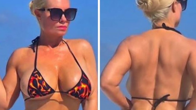 Coco Austin rocks daring bikini.