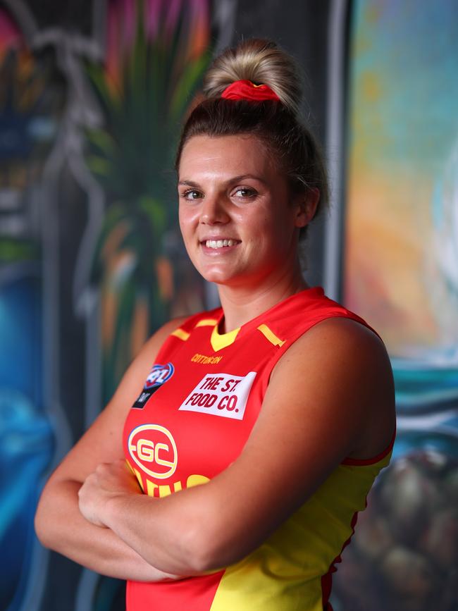 Alice Springs product Jordann Hickey believes she’s now good enough to be a regular starting player for the Suns in the AFLW. Picture: Chris Hyde/AFL Photos