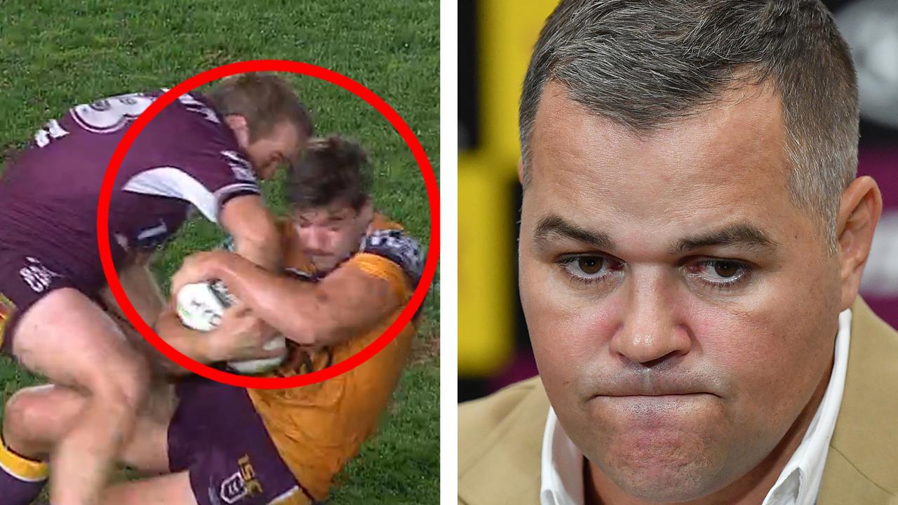 Not happy: Anthony Seibold watches a desperate win slip away.