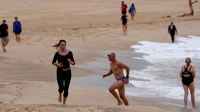 Locals take to the beach at Coogee. Picture: Jeremy Piper