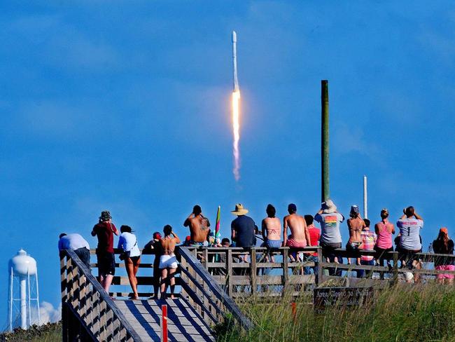 The SpaceX Falcon 9 rocket taking off from Cape Canaveral Air Force Station in Florida in May. Picture: Craig Rubadoux