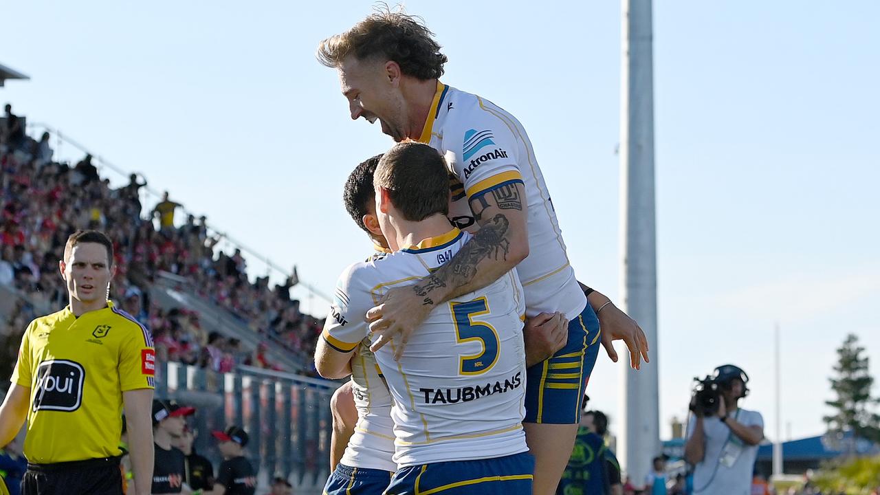 The Eels made club history against the Dolphins. (Photo by Bradley Kanaris/Getty Images)