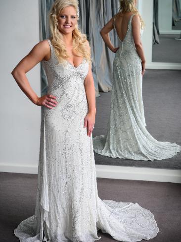 Brynne Gordon sent photographers into a frenzy with her grand entry at Monday night's Brownlow Medal. She opened her wardrobe to reveal more of her flamboyant range. Pictures: David Caird