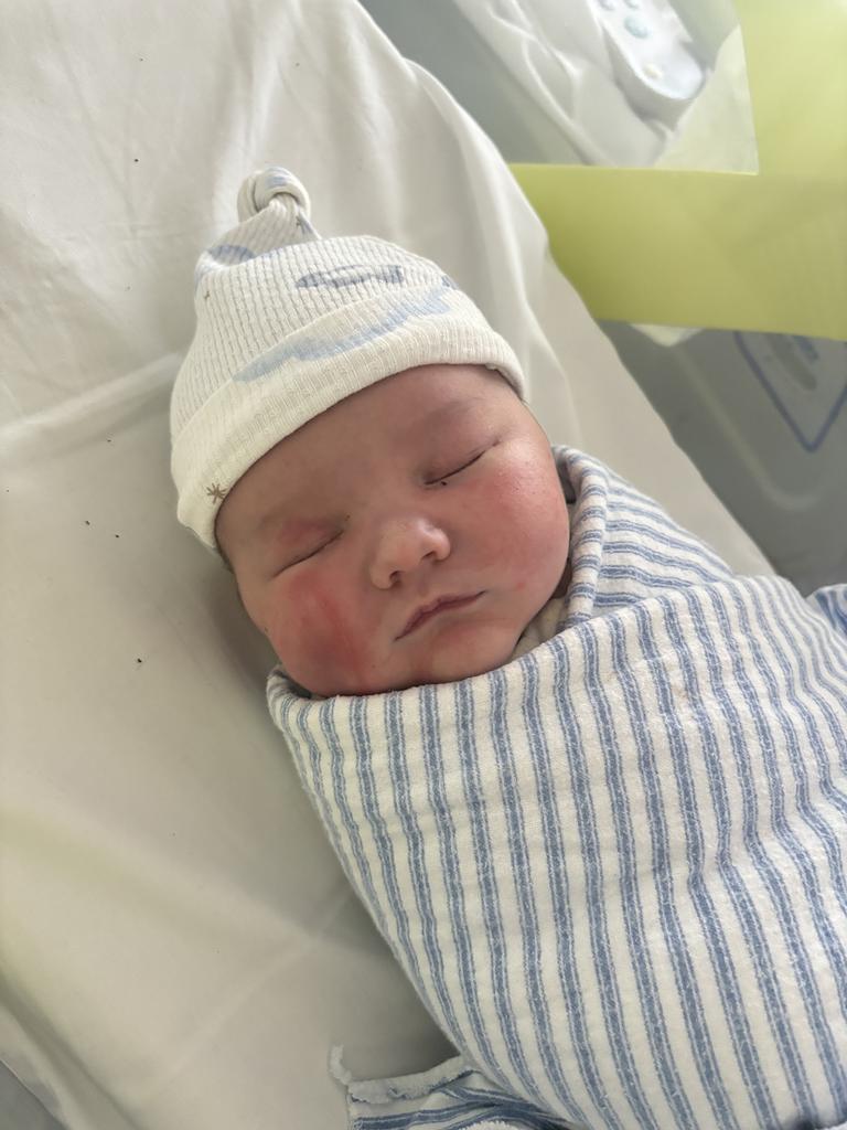 Baby: Dustin Phoenix Savage. DOB: 14/4/25. Weight: 4230g. Parents: Crystal Zutt and Jezz Savage. Suburb: North Geelong. Picture: Alison Wynd