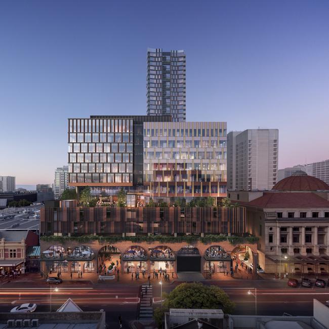 Architect’s render of the Adelaide Central Market Arcade redevelopment. Picture: Colin James