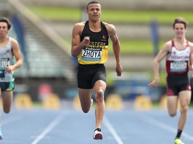 Sasha Zhoya competes at last year’s Australian Track and Field Championships at Sydney Olympic Park Athletic Centre. Picture: Mark Metcalfe/Getty Images