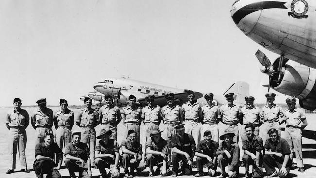 Former RAAF sergeant Max Ward, pictured third left from the bottom, at the RAAF Camp in Onslow, died aged 49 from cancer. He was posted to Western Australia, with the 86 Transport Wing, to help prepare for Britain’s first nuclear weapons test in 1952.