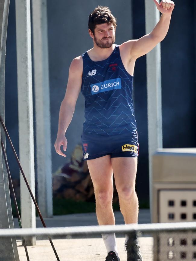 Angus Brayshaw at training. Picture: Michael Klein.