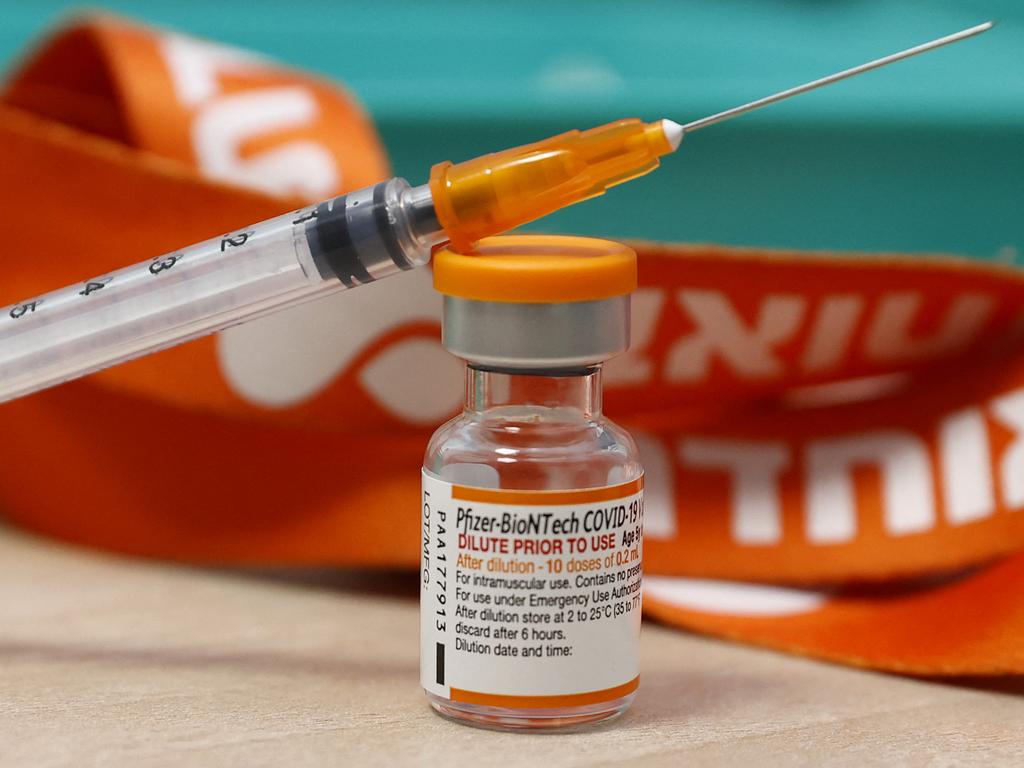 A vial of the Pfizer Covid-19 vaccine for children. Picture: Jack Guez/AFP