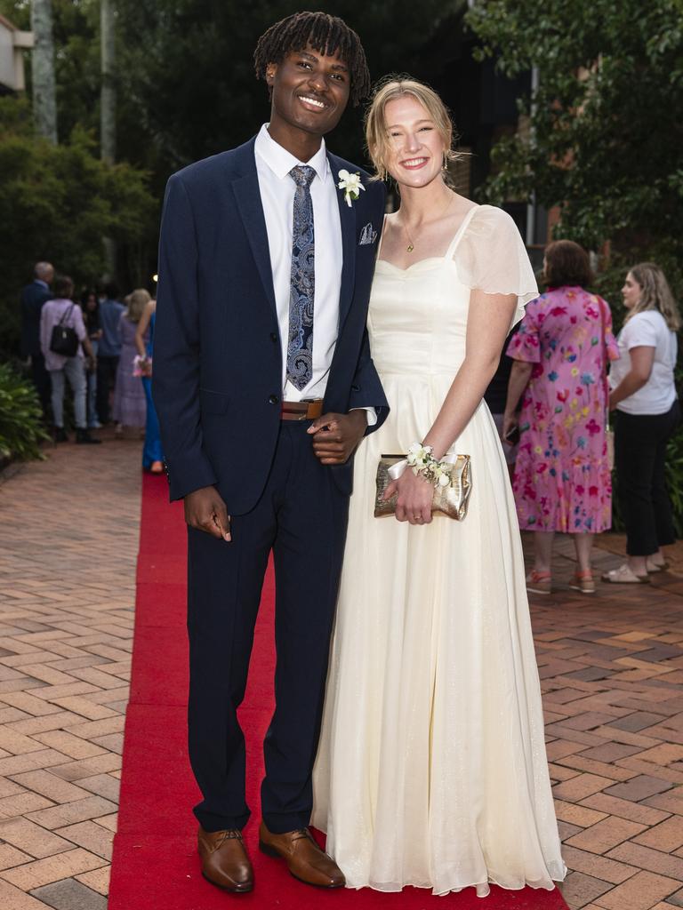 Abigail Crocker and Bubsie Mpofu at Fairholme College formal, Wednesday, March 29, 2023. Picture: Kevin Farmer