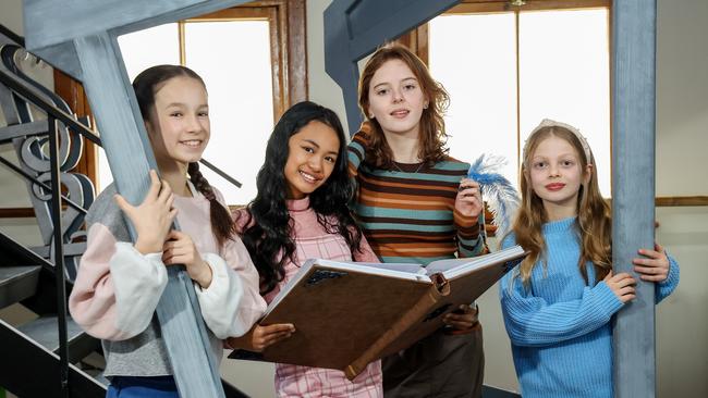 Young actors Isobel Lauber, Elisha Villa, Liv Jacobson and Alberta Brudan play the character of Stella. Picture: Ian Currie