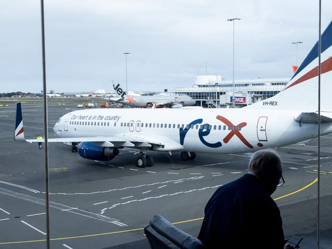 SYDNEY, AUSTRALIA. NewsWire Photos.July 30, 2024.Generics of Rex airlines at Sydney domestic airport. The Australian airline is forced into a trading halt amid questions about the airlineÃs future.Picture: NewsWire / Jeremy Piper