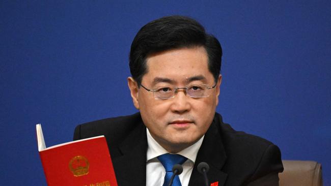 China's foreign minister Qin Gang was removed from office after not being seen in the public eye for a month. Picture: AFP