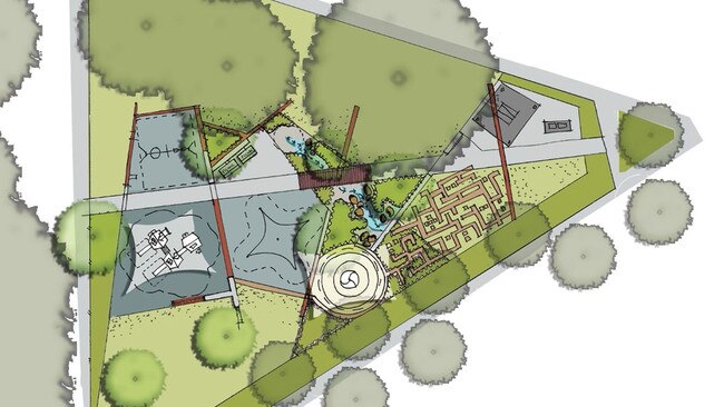 Final designs for the Ascot park’s new children’s playground. Source: Brisbane City Council. Design for Ascot Park without key Brisbane city Council