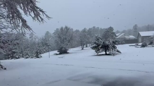 Snow Blankets Northwest Arkansas as Winter Storm Moves Through