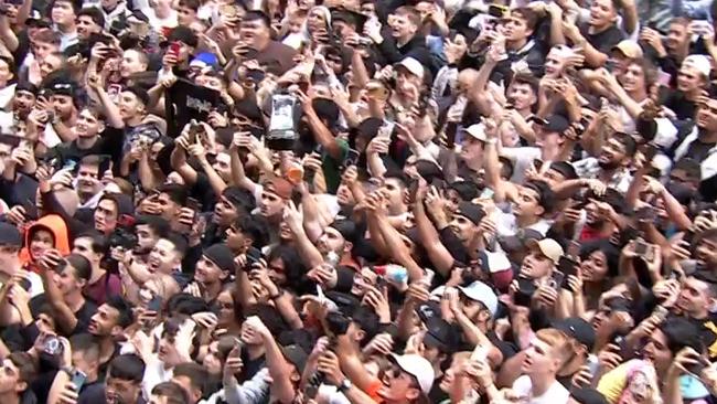 Thousands of people turned out to see Logan Paul and KSI. Picture: Channel 9