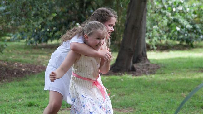 Isabelle and Hattie are just like any sisters. Picture: Rick Liston / news.com.au
