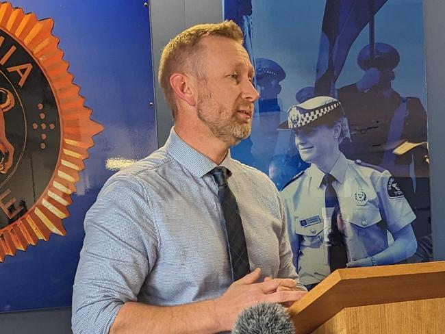 Tasmania Police Detective Inspector Andrew Hanson at Launceston Police Station. Picture: Alex Treacy
