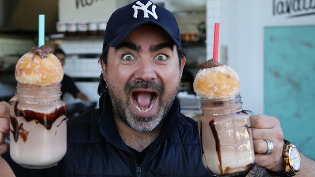 Aki Daikos at Foodcraft Espresso and Bakery with his famous Tella Ball shakes. Picture: Craig Wilson