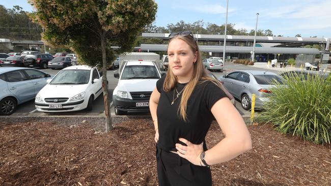 Melanie James was slammed with a fine of $260 for parking at the Coomera train station. She's not happy. Photo by Richard Gosling