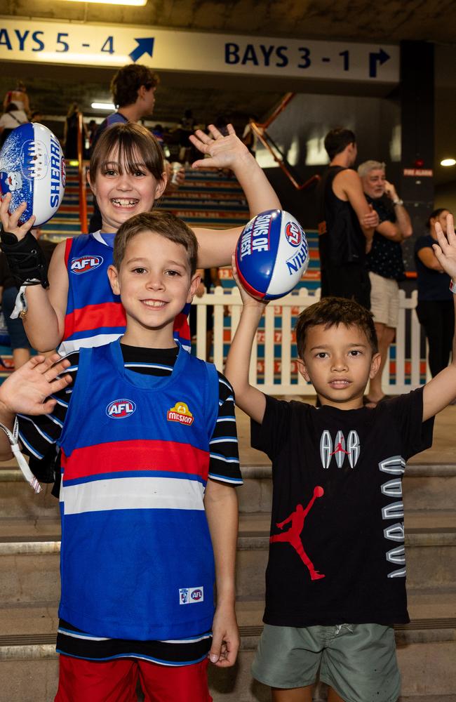 Fans at the Gold Coast Suns v Western Bulldogs 2025 AFL match at TIO Stadium. Picture: Pema Tamang Pakhrin