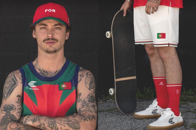 Image credits: Cariuma  13. Portugal Designer: Cariuma The skateboarding kits for the Portuguese team are promising to be some of the best looking kits out there. Sustainably made, and inspired by retro football kits, these are some of the best we’ve seen.