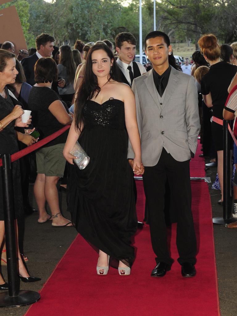 Simone Vanjaarsveld and Stephen Estrada at the 2014 Centralian Senior College College formal. Picture: JUSTIN BRIERTY / NT NEWS