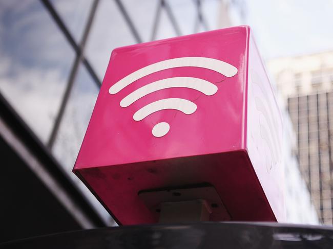 MELBOURNE, AUSTRALIA - JUNE 14:  A Telstra Air symbol is seen outside the Telstra Melbourne headquarters on June 14, 2017 in Melbourne, Australia. Telecommunications company Telstra is expected to cut up to 1400 jobs in an effort to reduce costs, as the company prepares to deal with a $3 billion earning gap expected because of the national broadband network.  (Photo by Michael Dodge/Getty Images)