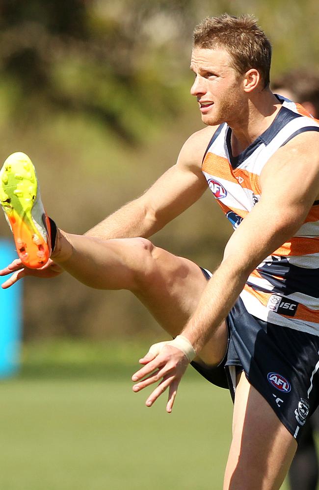 Lachie Henderson is ready to go for the Cats. Picture: Alison Wynd