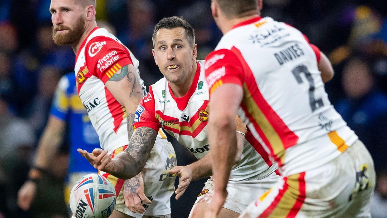 Mitchell Pearce playing for Catalans Dragons. Supplied