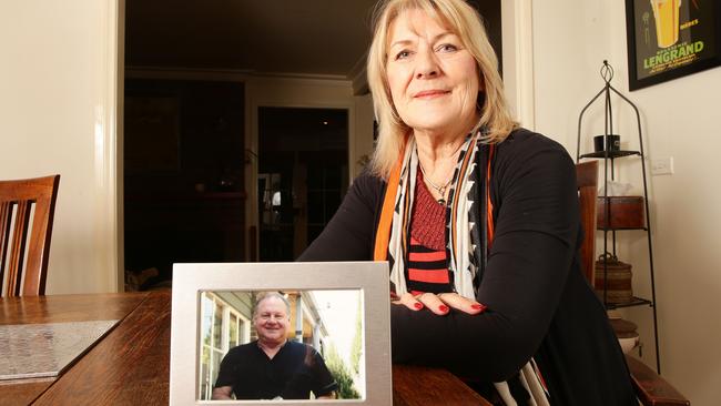 Denise Joniec with a picture her husband Richard, who donated his organs to save the lives of others after he passed away. Picture Norm Oorloff