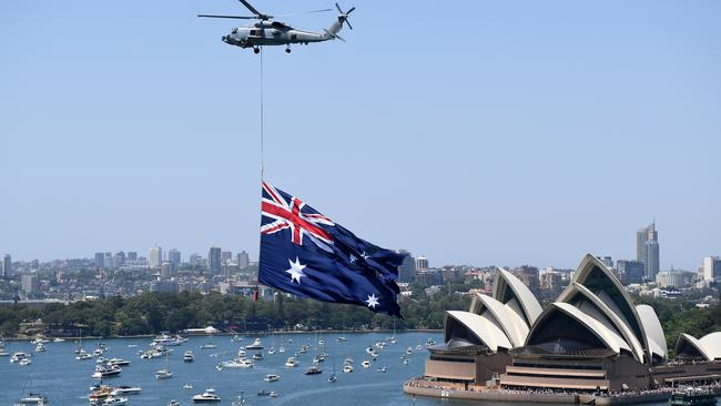 Flying the flag on Australia Day. 