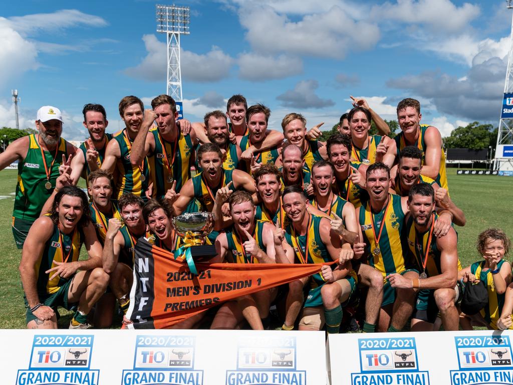 PINT won the 2020-21 division 1 men's competition. Picture: Olivia Sherlock / AFLNT Media