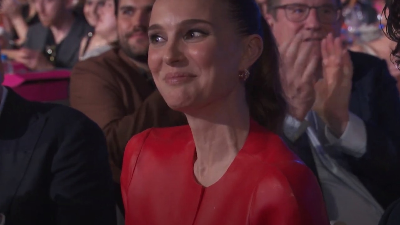 Natalie Portman faced a brutal roasting at Sunday night's ceremony. Picture from YouTube.