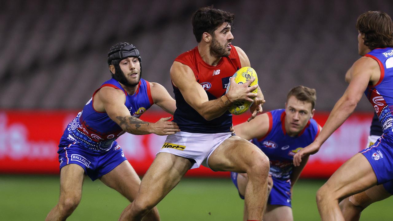 The top of the table Melbourne v Western Bulldogs game could be brought forward to Round 19. Photo: Michael Klein