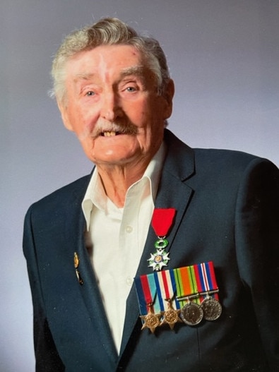 Derek Dawson, one of the last remaining Normandy WWII veterans. Picture: Supplied By Family