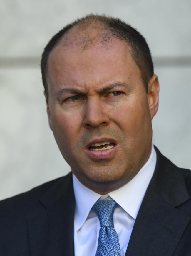 Treasurer Josh Frydenberg. Picture: AAP/LUKAS COCH