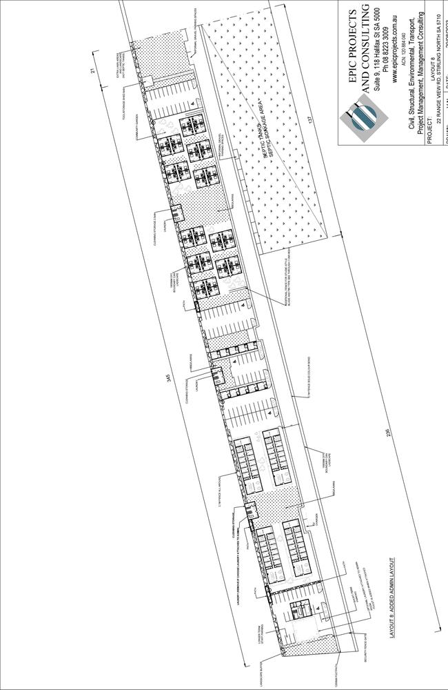 A drawing of the first stage of Dr Jess Martyn's accommodation plan for Port Augusta. Picture: Supplied