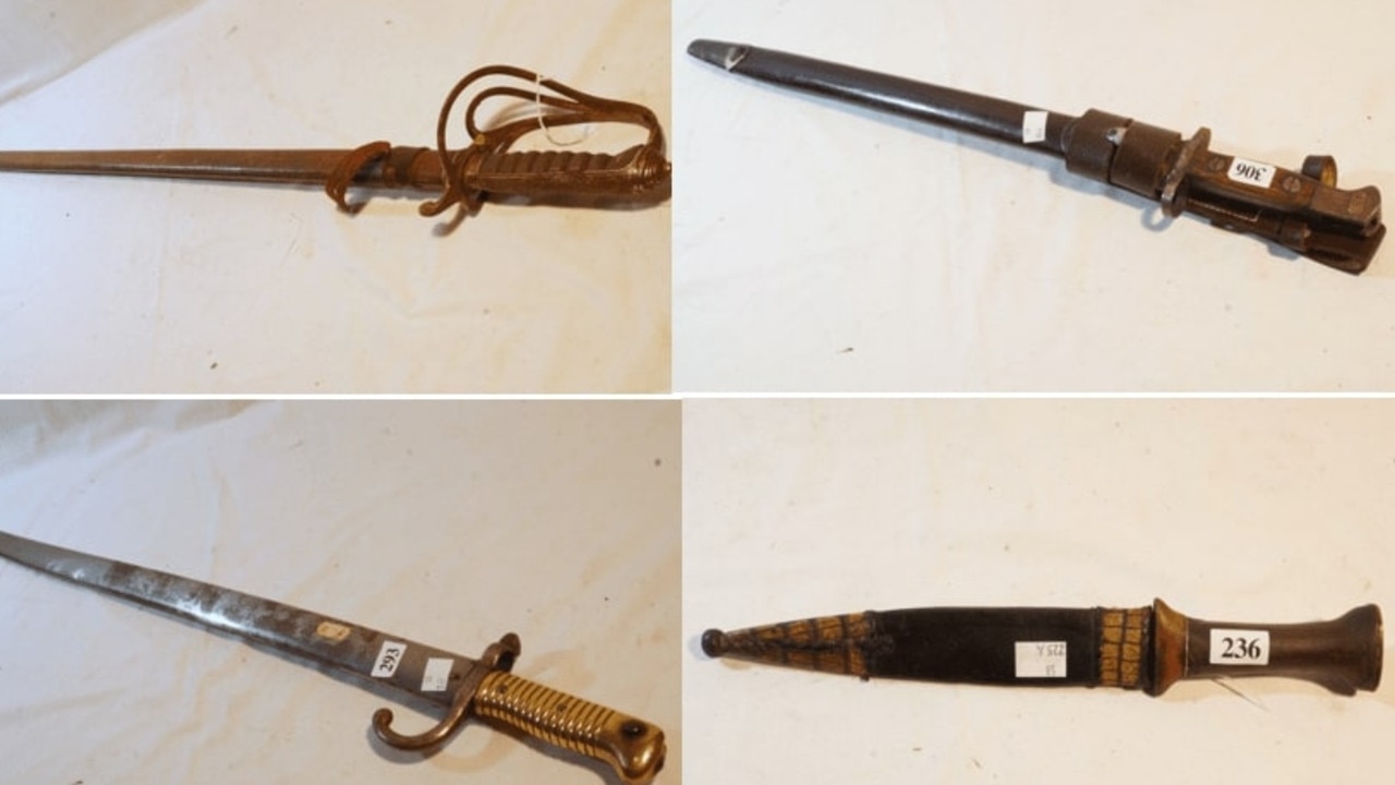 Weapons were stolen from an Ocean Grove antique business.