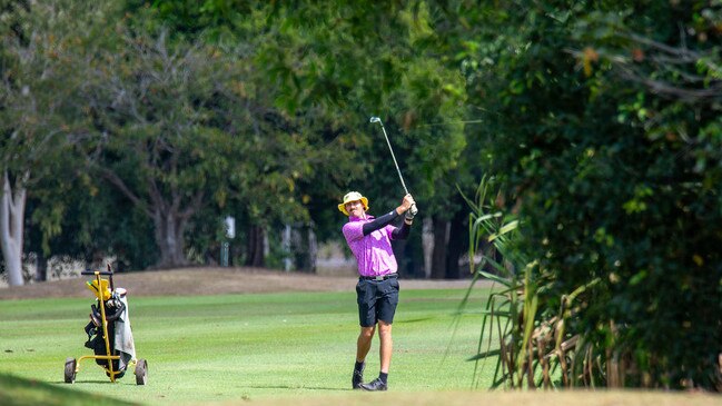 Daniel Gale in action during his first round at the NT PGA Championship. Picture: Picture: Taylah Somerville